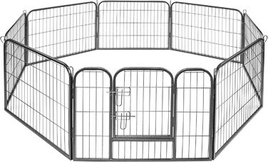 Клітка для цуценят Estexo Metall, забіг для цуценят, огорожа для собак, клітка для собак (8x80x60 см)
