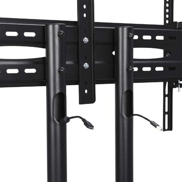 Yaheetech Rolling TV Stand with Adjustable Height and Tilt - VESA Mount, Fits up to 75 inch Flat & Curved TVs (600x400mm)