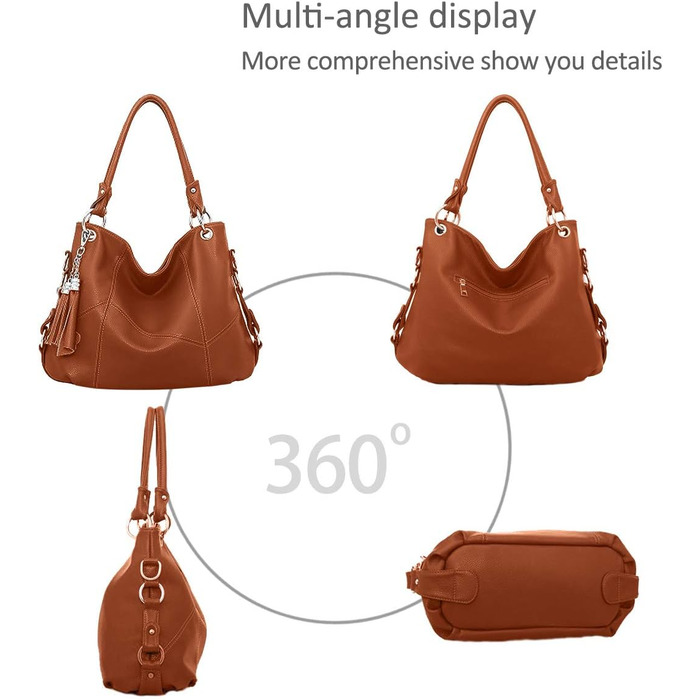 Сумка жіноча Nicole & Doris шкіряна шопер великої місткості з китицею (цегляно-червона)