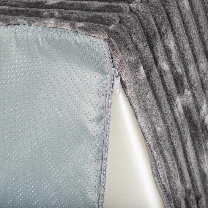 Сходинка для тварин Boutique Zoo: 4 сходинки, 40 см, для собак та котів | З м'якого велюру, темно-сірого кольору | Ідеально для ліжка та авто