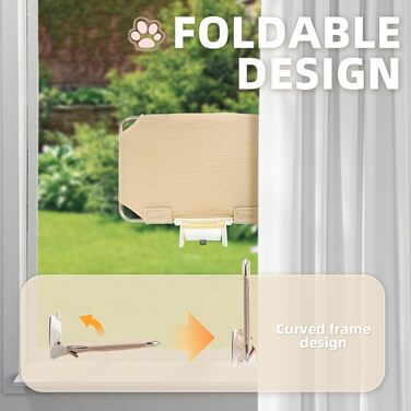 Крісло-гамак для кота ITSOGOO на вікно, кріпиться на присосках, 46x30 см, до 25 кг