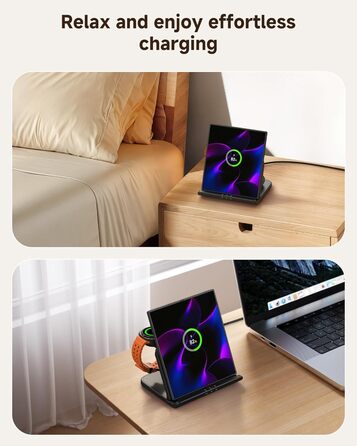 Зарядна станція SwanScout 705S для Samsung Galaxy Z Fold 7/6/5, Pixel 9 Pro Fold, Galaxy Watch 8/Ultra, Galaxy Buds 3 (без адаптера)