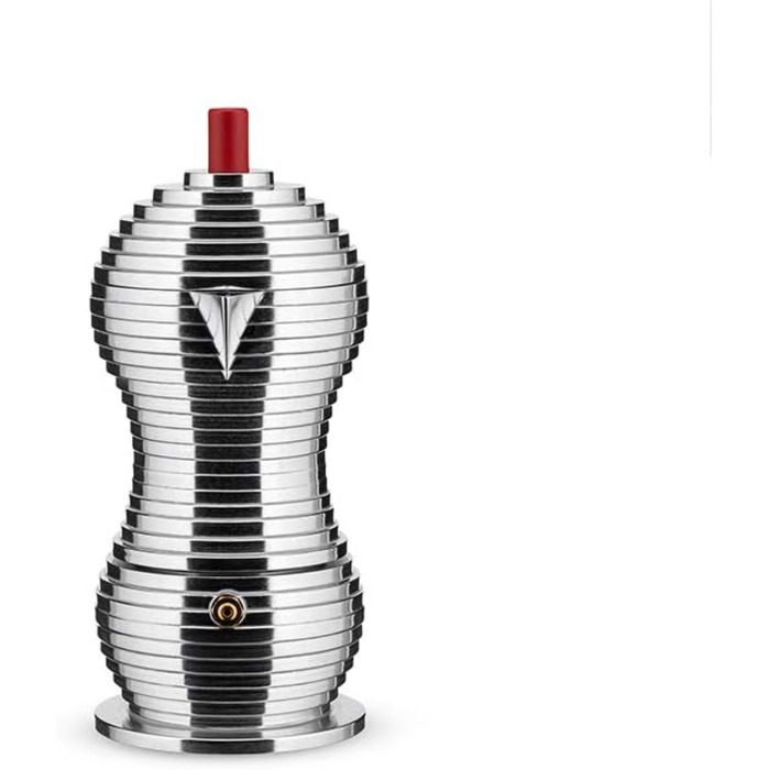Еспресо-машина Alessi Pulcina MDL02/6 - 6 чашок, червона, литий алюміній