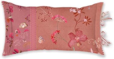 Декоративна подушка Pip Studio Tokyo Bouquet рожева з квітковим принтом, двосторонній дизайн, 35x60 см