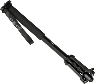 Монопод JUSINO з алюмінію з від'ємним кріпленням/міні-штатив до 153 см, вантажопідйомність 6 кг, VM-254