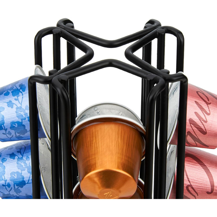 Тримач для капсул Nespresso MOLEDINO – органайзер для 40 капсул, обертання 360°, чорний