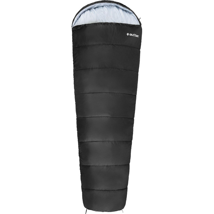 Спальний мішок мумії, ультралегкий, компактний, чорний. Підходить для дітей та дорослих, для активного відпочинку та кемпінгу.