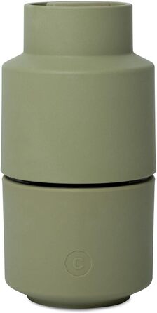 Crushgrind Billund Spice Grinder with Ceramic Grinder Green | Salt and Pepper Grinder with Adjustable Grinding Level for Coarse Salt | Herb Grinder made from high-quality, sustainable materials (Sage)