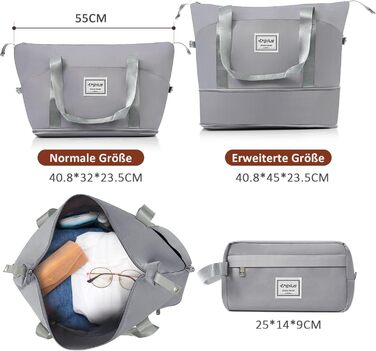 Набір валіз Merax 3 шт. з ABS-пластику, з колесами та TSA-замком, сіро-зелений (5 шт., сірий)