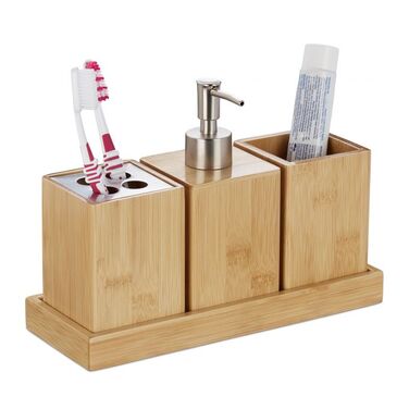 Relaxdays Bathroom Accessories Set