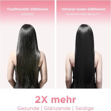 Випрямляч для волосся PARWIN PRO BEAUTY 2 в 1 з інфрачервоною та іонною технологією, 14 температурних режимів, рожевий
