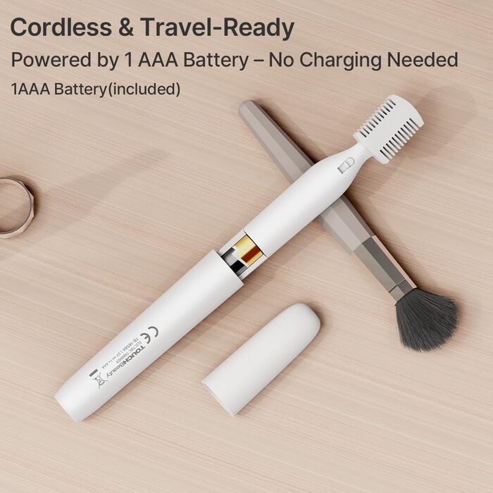 TOUCHBeauty AG-1658W: Професійний триммер для тіла та обличчя (білий) - для носа, брів, вух та обличчя
