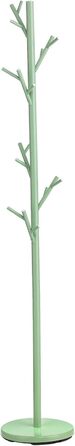 IDIMEX Clothes Rack ZENO made of metal, coat rack painted green, jacket stand with 6 practical hooks