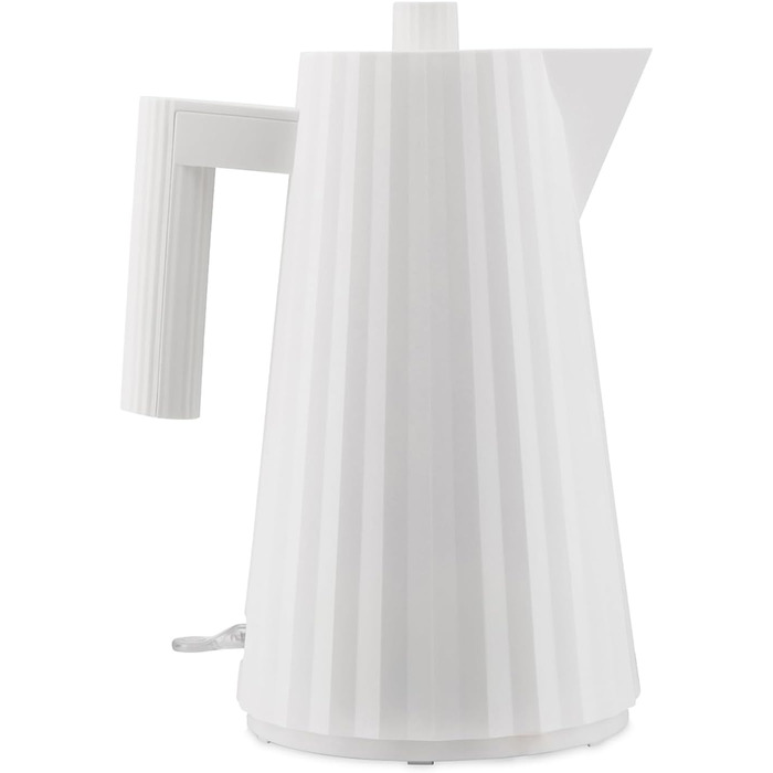 Alessi Plissé Electric Kettle - 2400W, 1.7L, White Thermoplastic Resin Kettle with European Plug