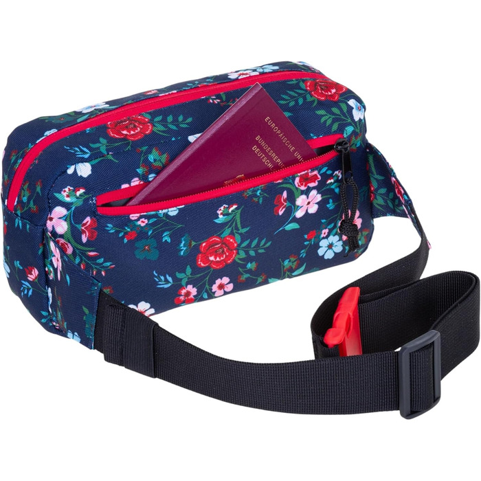 Сумка на пояс для чоловіків та жінок, велика міська сумка-шоппер, спортивна кросбоді-сумка, сумка через плече, сумка-шоппер Elephant, для подорожей (синій квітка)