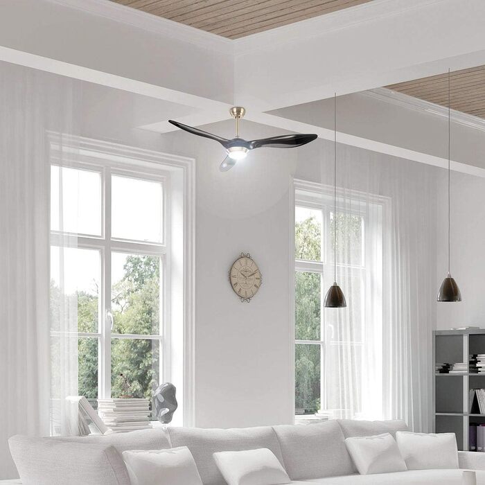 Стельовий вентилятор Sichler з LED-лампою та керуванням Alexa: 2-в-1, Wi-Fi, голосове керування, таймер, 1000 лм