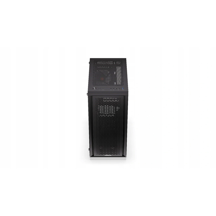 Корпус для комп'ютера Krux Scor, бічна панель зі скла, 1 вентилятор, mATX, чорний