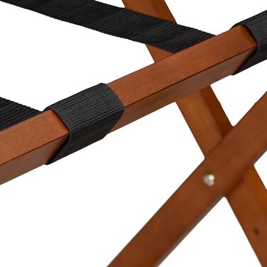 Relaxdays Folding Luggage Rack, Wooden Baggage Stand, HBT: 54.5 x 66 x 44 cm, Suitcase Stool for Hotel & Home, Natural