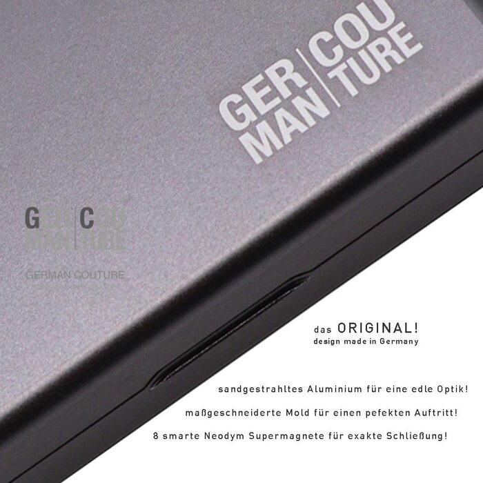GC Premium Accessories Case Compatible with IQOS Terea Iluma Prime or Heets one Duo 3 Originals Kit Stick Case Stickbox Aluminum, Anthracite