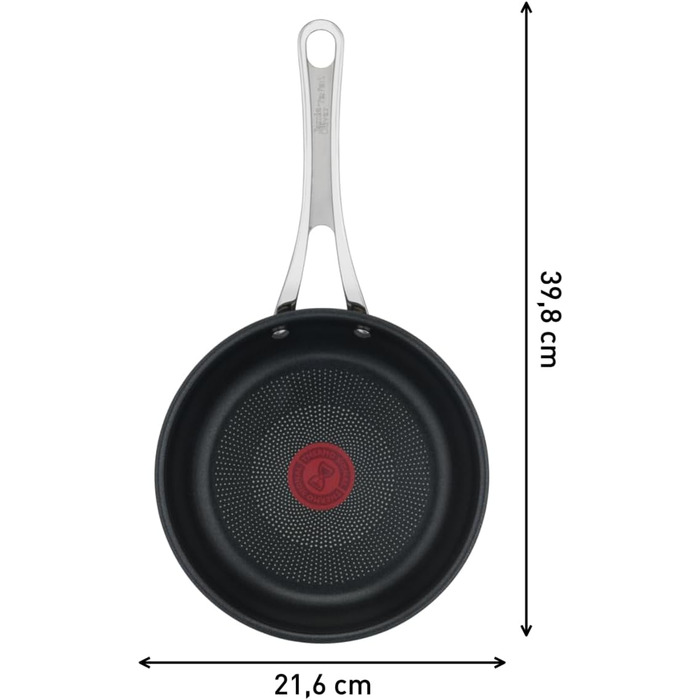 Сковорода Tefal Jamie Oliver Cook's Classic 20 см індукційна, нержавіюча сталь, антипригарне покриття, з термоіндикатором