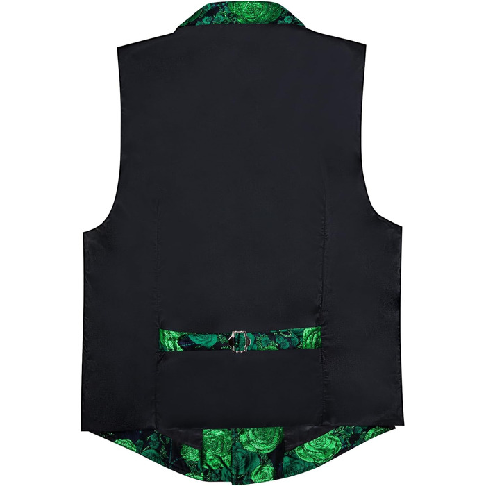 Чоловіча жилетка Barry.Wang у стилі Вікторіанський стеampunk, готика, з павличим орнаментом, індивідуальний крій, для Хелловіну та вечірок (L, зелений/квіти)