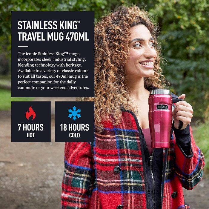 Термос Thermos King Reisebecher 101829, Місячна Синя, 470 мл, великий