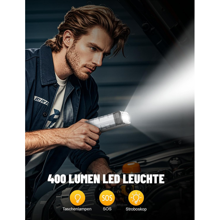 Powerbank для авто SHARMEAL 6000A: пусковий пристрій, 12V, LCD, LED, для бензинових та дизельних авто (до 10.0 л)