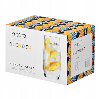 Набір склянок для напоїв Blended KROSNO, 6 шт., 410 мл