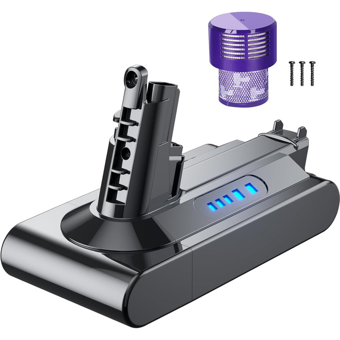 Запасний акумулятор Powtree V10 для пилососів Dyson (1 фільтр + 3 гвинти)