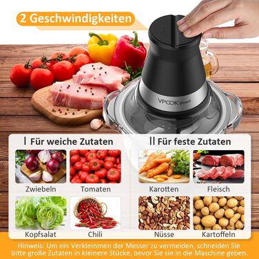 Електричний подрібнювач для кухні з нержавіючою сталею 1.2L, 400W, 4 леза