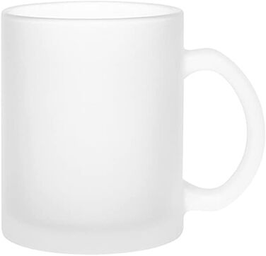 MR.R 11 Unzen Set with 6 Sublimation Blanks - Mug, Milk Glass Becher, Coffee Mugs with Handle for Heat Transfer on Thermo Coatings