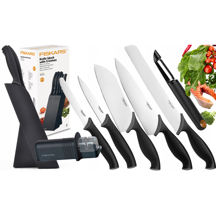 Набір ножів у підставці Fiskars Control, 5 предметів