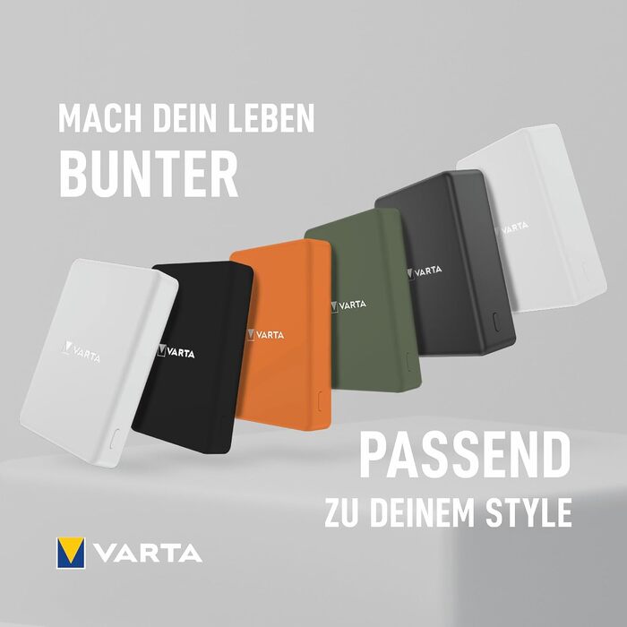 Повербанк VARTA Power Bank Energy 10000 mAh, 20W, USB-C та USB-A, Li-Polymer, з функцією Pass-Through, зарядка до 3 пристроїв одночасно, LED-індикація, помаранчевий