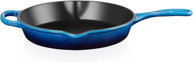 Сковорода Le Creuset Signature 26 см, чавунна, висока, для смаження та сервірування, універсальна для всіх плит і духовок, 2 л, колір Azure