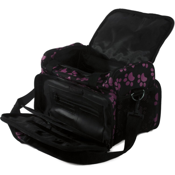 Професійна сумка для подорожей Wahl для тварин – сумка-органайзер для аксесуарів з догляду за шерстю – для грумерів собак, котів та інших тварин – 72 см, блакитна сумка з блискавкою, блакитні відбитки лап