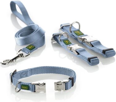 Льорочок для собак HUNTER VARIO BASIC AU-STRONG Hasung, синій (Smoke Blue), алюмінієвий замок, розмір L