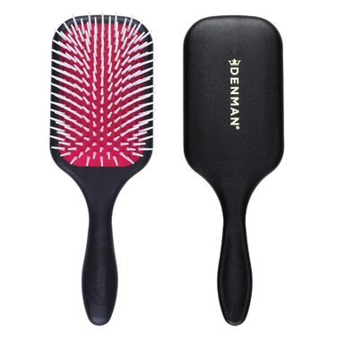 Щітка для волосся Denman Power Paddle - для розчісування, сушіння та укладки, D3 піни, червоно-чорна, P038