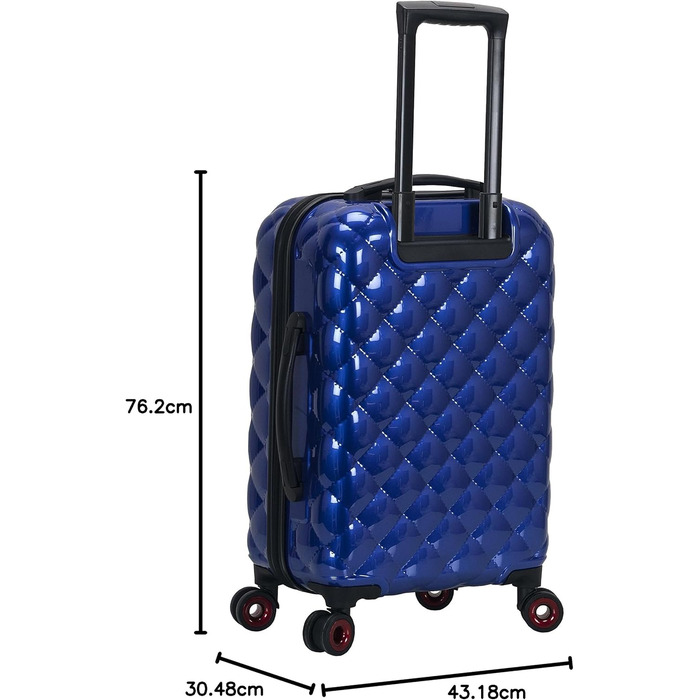 Набір валіз Rockland Quilt Hardside, розширюваний, 3 шт (20/24/28 дюймів), блакитний