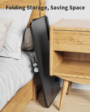 Столик для ноутбука SAIJI, регульована висота, 5 рівнів, для роботи, навчання, читання, їжі, підходить для ноутбуків до 17 дюймів (52*30 см, чорний)