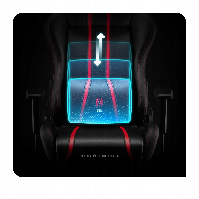 Ігрове крісло Diablo Chairs X-One 2.0, штучна шкіра, чорно-червоне