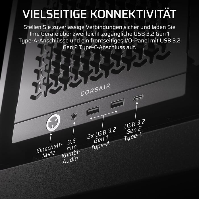 Корпус ПК CORSAIR 4000D Modulares Mid-Tower ATX – Чорний, висока циркуляція повітря, InfiniRail™