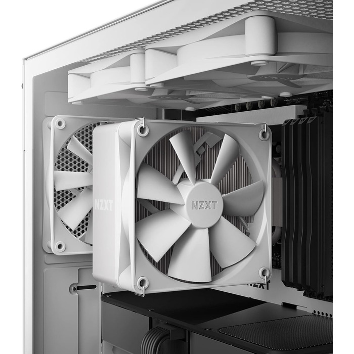 Охолоджувач CPU NZXT T120 - білий, 120мм, 4 теплові трубки, сумісний з Intel/AMD