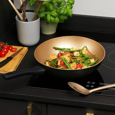 Сковорода-гриль Russell Hobbs 28 см з посиленою антипригарною поверхнею, PFOA-вільна, універсальна для індукції