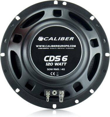 Автомобільні коаксіальні динаміки Caliber 120 Вт, 2-х смугові, 16,5 см, 6,5 дюйма, без решітки, чорні, 30 мм міларовий твіттер