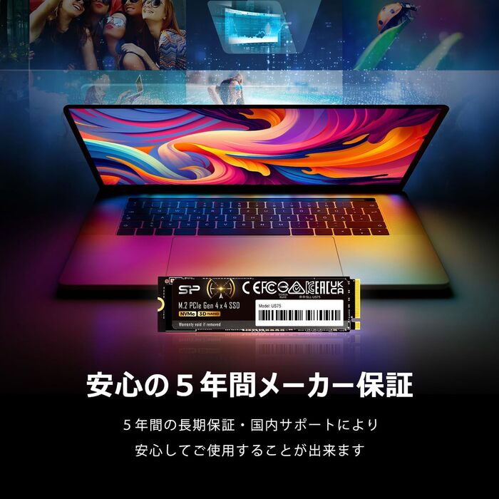 SSD Silicon Power 4TB NVMe PCIe Gen4 M.2 - до 5000 МБ/с