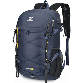 SKYSPER ISHELL 30 Foldable Backpack 30L Ultra-light Daypack Packable Daypack Waterproof Hiking Backpack Travel Backpack for Camping Outdoor Hiking Travel (Ishell30-navy blue)