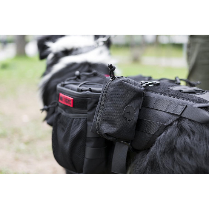 Диспенсер для собачих пакетів OneTigris з MOLLE системою та карабіном, для прогулянок, бігу, походів, тактичний, чорний (колір: коричневий, розмір: маленький)