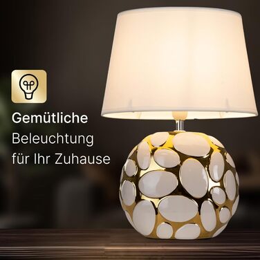 Лампа настільна ARTE LAMP Poppy LED з кабелем – Хром/Біла настільна лампа з білим текстильним абажуром для вітальні та спальні, кольору маку