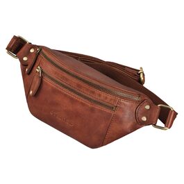 STILORD 'Orson' поясна сумка з натуральної шкіри, на пояс, на стегно, для чоловіків та жінок - регульований ремінь, захист від крадіжки та вологості, колір: Brandy - Cognac