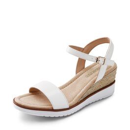 Босоніжки жіночі DREAM PAIRS на танкетці, білі, розмір 38 EU - літні класичні сандалі